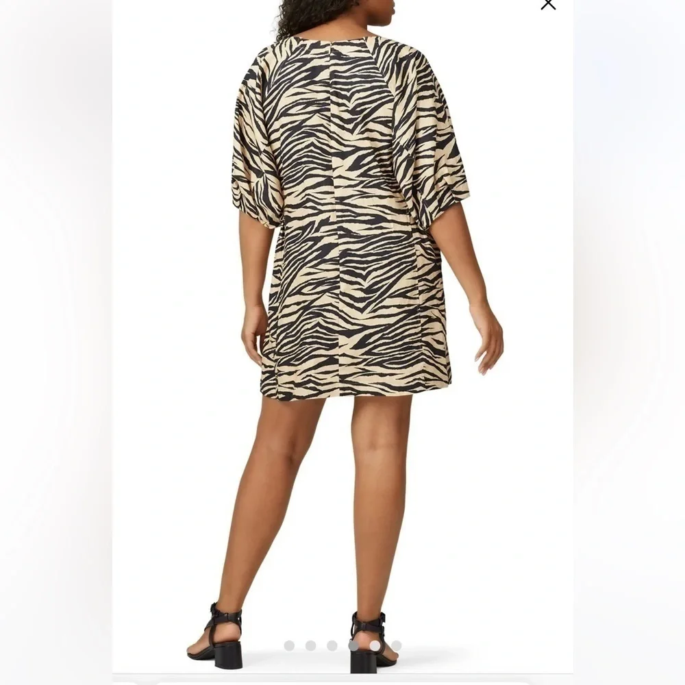 Nicholas Linen Zebra Mini Dress